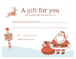 Free Download PDF Books, Christmas Gift Certificate Template