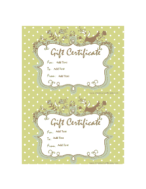 Holiday Gift Certificate Template