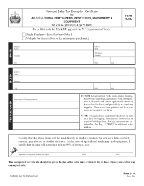 Agriculture Tax Exemption Certificate Form Template