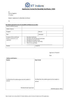 Bonafide Certificate Application Request Letter Template