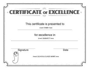 Free Performance Certificate Template