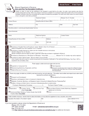 Sales and Use Tax Exemption Certificate Form Template