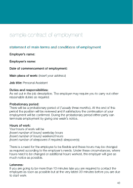 Employment Contract Agreement Sample Template
