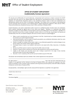 Employment Contract Confidentiality Agreement Template