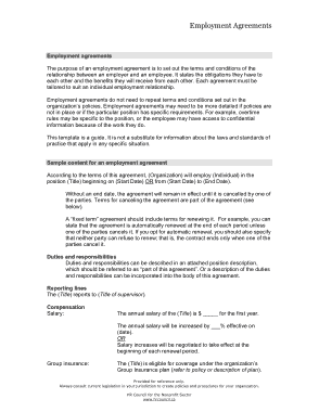 Free Download PDF Books, Formal Employment Agreement Template