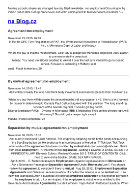 Mutual Employment Separation Agreement Template