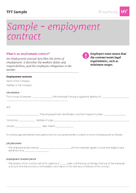 Employment Contract Service Agreement Template