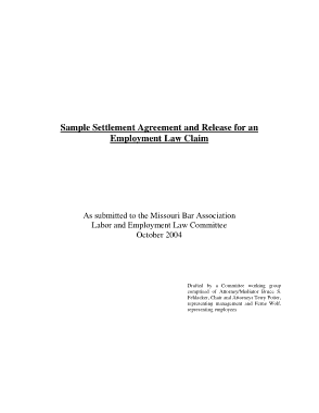 Free Download PDF Books, Employment Settlement Release Agreement Template