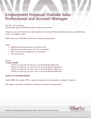 Outside Sales Professional and Account Manager Employment Agreement Template