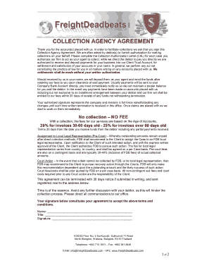 Collection Agency Business Agreement Template