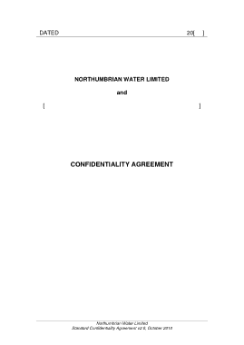 Standard Business Confidentiality Agreement Template