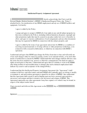 Sample Intellectual Property Assignment Agreement Template