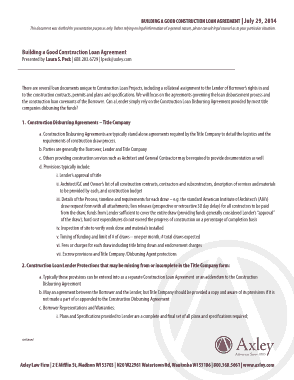 Commercial Construction Loan Agreement Template