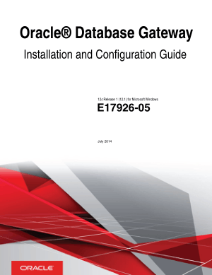 Oracle Database Gateway Installation And Configuration Guide For Windows