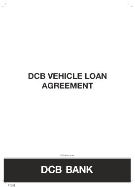Commecial DCB Vehicle Loan Agreement Template