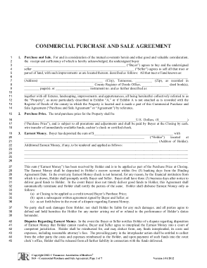Commercial Purchase And Sale Agreement