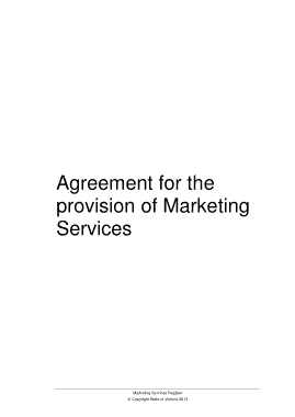 Agreement For The Provision Of Marketing And Advertising Services Template
