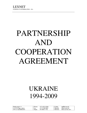 Partnership And Cooperation Agreement Template
