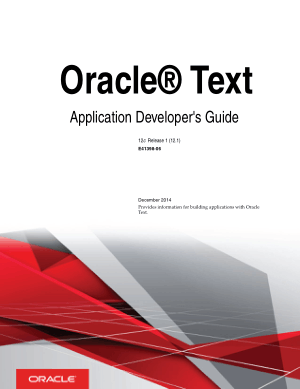 Oracle Text Application Developers Guide