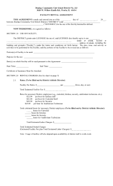 Facility Rental Agreement Word Template