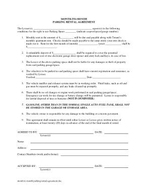 Free Month To Month Rental Agreement Template