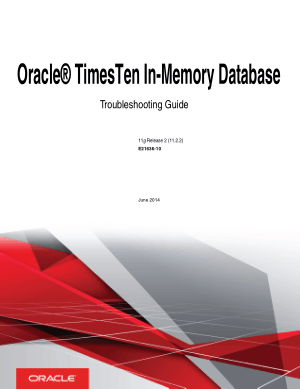 Oracle Timesten In Memory Database Troubleshooting Guide