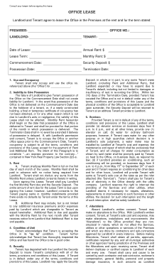 Office Lease Sample Template