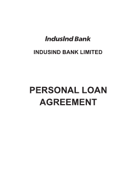 Bank Personal Loan Agreement Template
