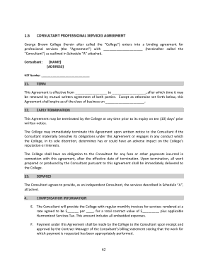 Basic Consultant Contract Agreement Template