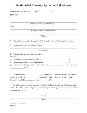 Basic Lease Agreement Format Template