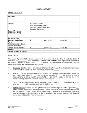 Basic Standard Lease Agreement Template