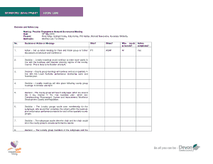 Decision and Action Log Template