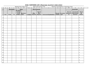 Free Download PDF Books, Daily Business Expense Log Template