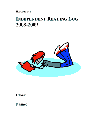 Humanities Independent Reading Log Template