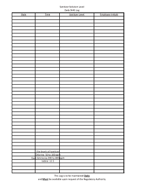 Daily Shift Time Log Template
