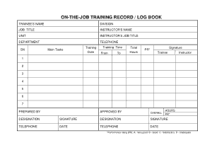 Free Download PDF Books, Job Training Record Log Template