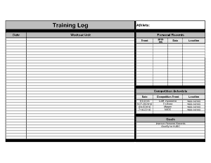 Free Download PDF Books, Monthly Workout Log Sample Template