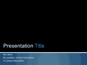 Black Background Presentation PowerPoint Template