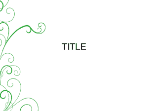 Green Swirl Background PowerPoint Template
