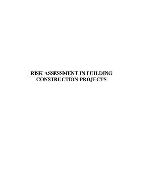 Risk Assessment In Building Construction Projects Template