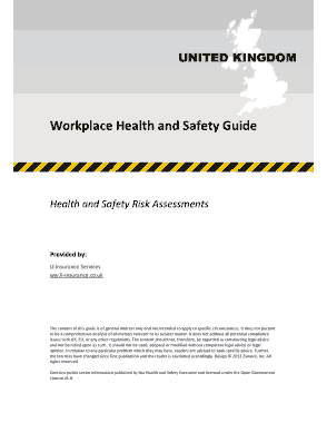 Free Download PDF Books, Health and Safety Risk Assessments Template