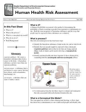 Human Health Risk Assessment Template