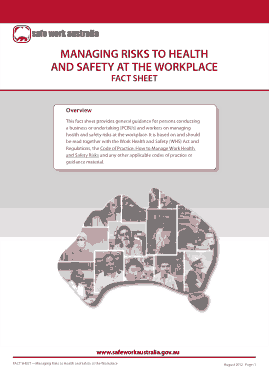 Managing Risks to Health and Safety at Workplace Template