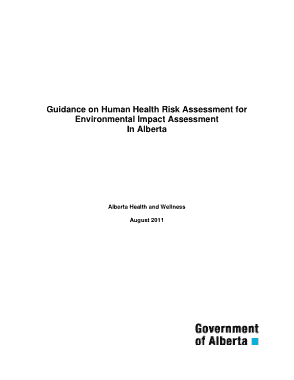 Scoping Of Human Health Risk Assessment Template