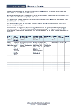 Simple IT Risk Assessment Template