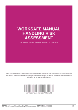 Worksafe Manual Handling Risk Assessment Template