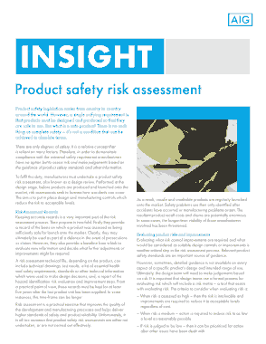 Product Safety Risk Assessment Template