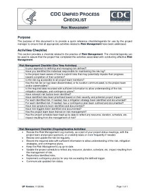 Project Risk Assessment Checklist Template