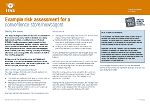Retail Store Risk Assessment Template