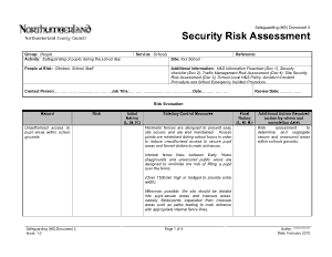 School Information Security Risk Assessment Template